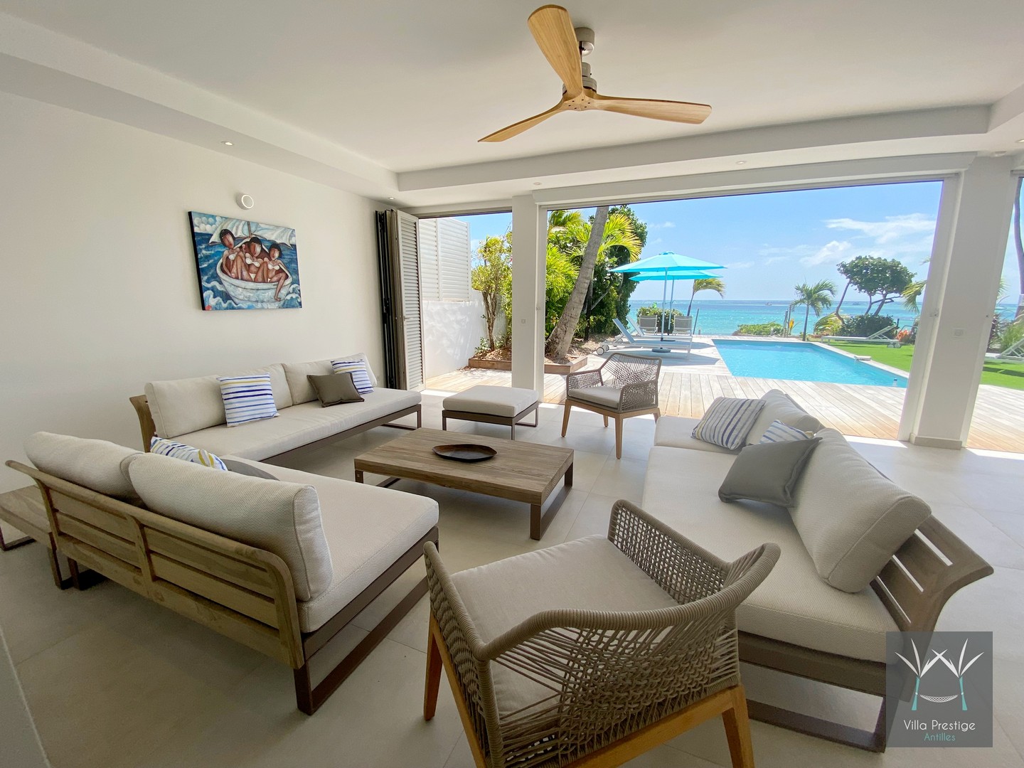 louer villa altéa pied dans l'eau avec piscine vacances en famille luxe guadeloupe